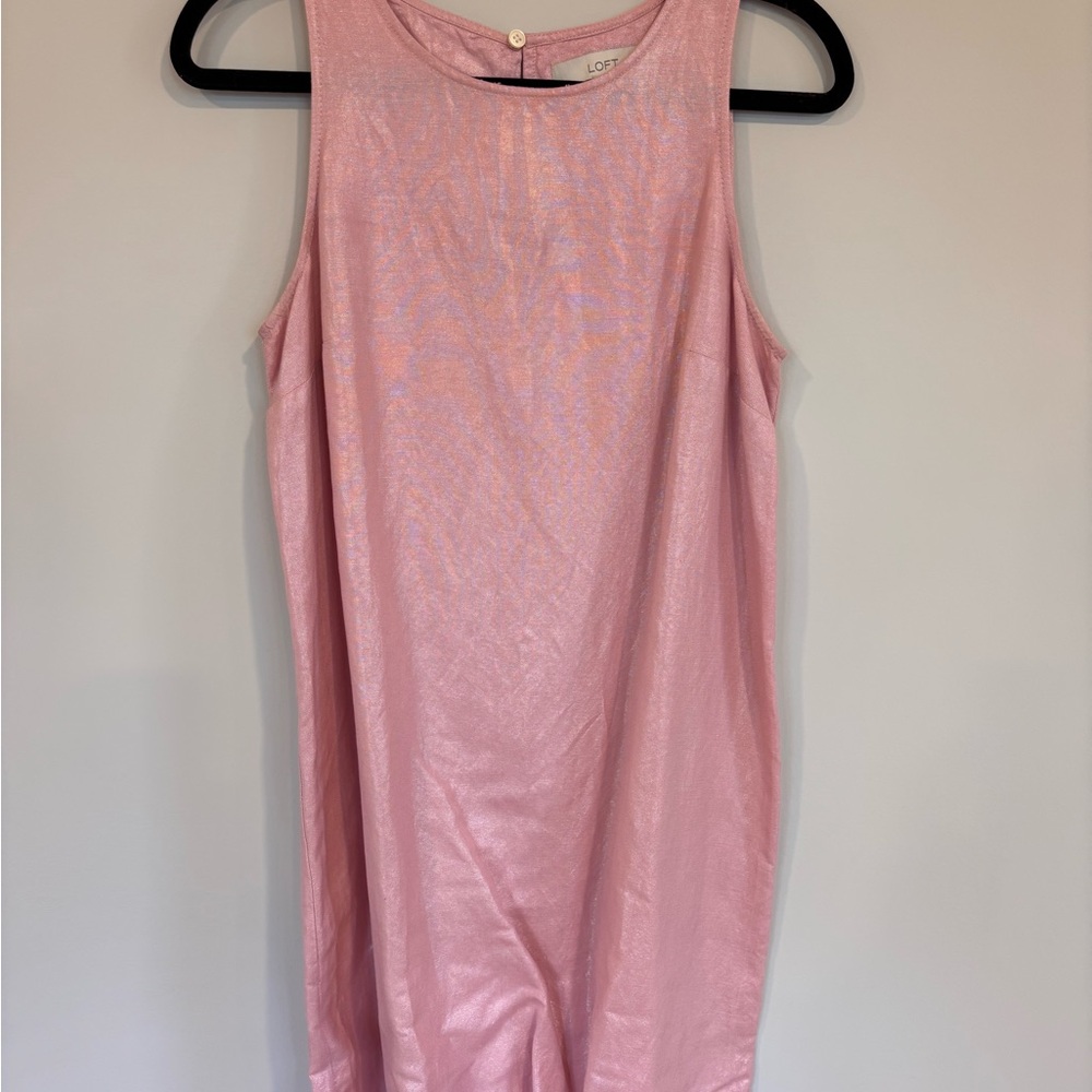 LOFT Pink Sleeveless Shift Dress - Size 4